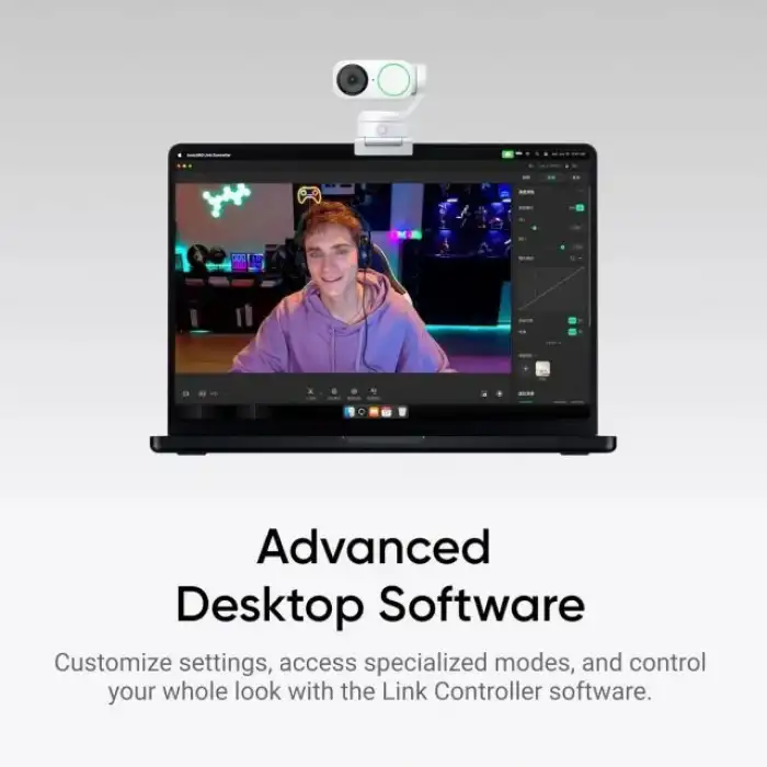 Insta360 Link 2 - PC/Mac için PTZ 4K Web Kamerası, 1/2 Sensör, Yapay Zeka Takip Özelliği