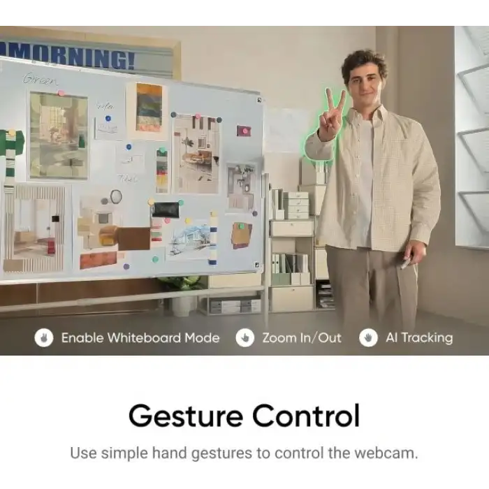 Insta360 Link 2 Tripod Paketi - PC/Mac için PTZ 4K Web Kamerası, 1/2 Sensör, Yapay Zeka Takip Özelliği