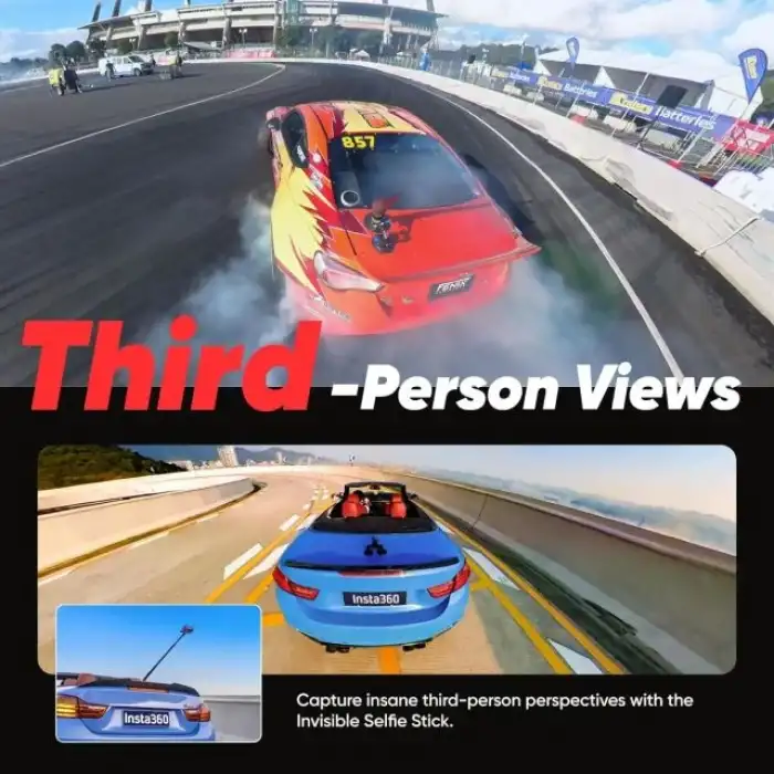 Insta360 ONE RS Twin - Suya Geçirmez Pil Setli 4K 60fps Aksiyon Kamerası