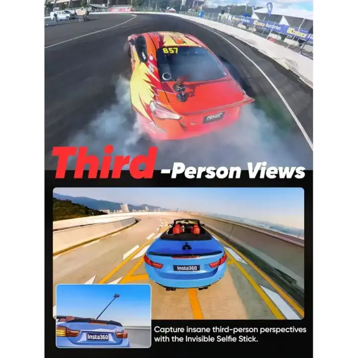 Insta360 ONE RS Twin - Suya Geçirmez Pil Setli 4K 60fps Aksiyon Kamerası