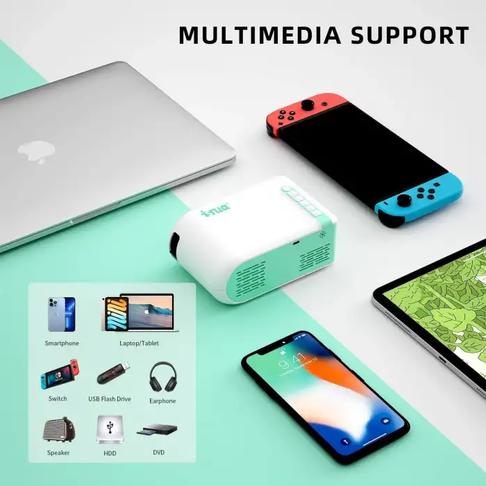ismua Taşınabilir Mini Projektör