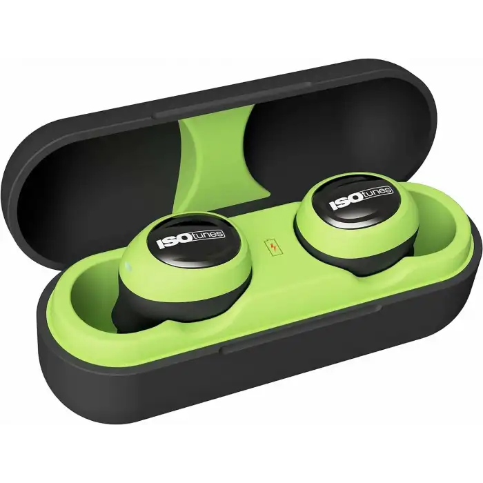 ISOtunes Kablosuz Kulak Tıkacı Kulaklıkları, 22 dB Gürültü Azaltma Yeşil