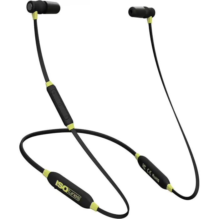 ISOtunes Xtra Bluetooth Kulak Tıkacı Kulaklık, 27 dB Gürültü Azaltma Siyah-Yeşil