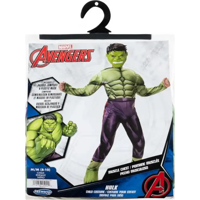 Jazwares Marvel Erkek Çocuklar İçin Deluxe Hulk Kostümü