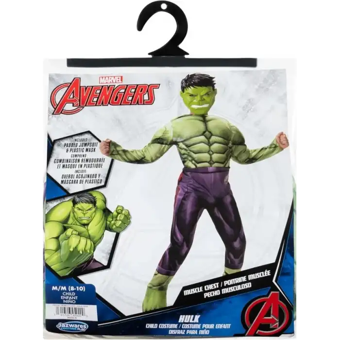 Jazwares Marvel Erkek Çocuklar İçin Deluxe Hulk Kostümü