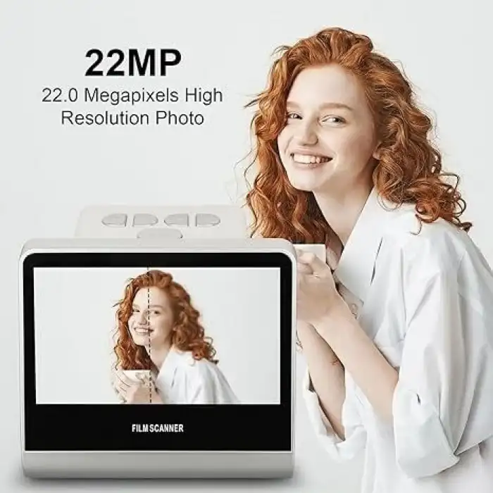 Jerbiaby 5 Inc LCD Ekranlı 22MP Film Tarayıcı 16GB