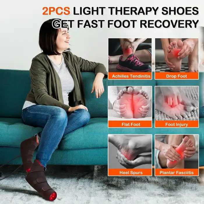 JOBYNA Ayak ve Ayak Bileği için Kızılötesi Işık, Tam Sarma 850nm Kızılötesi - 2 Adet