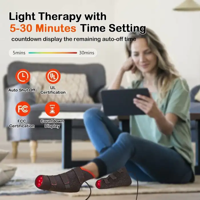 JOBYNA Ayak ve Ayak Bileği için Kızılötesi Işık, Tam Sarma 850nm Kızılötesi - 2 Adet