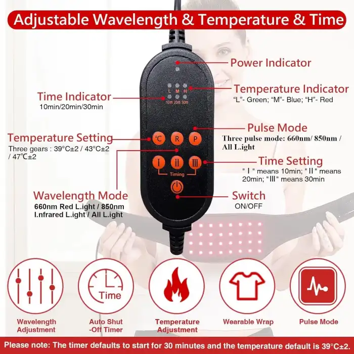 JOBYNA Boyun ve Vücut için Kırmızı Işık Terapisi, 850nm Kızılötesi Işık