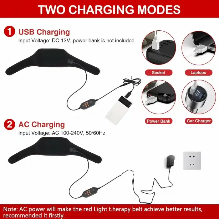 JOBYNA Boyun ve Vücut için Kırmızı Işık Terapisi, 850nm Kızılötesi Işık