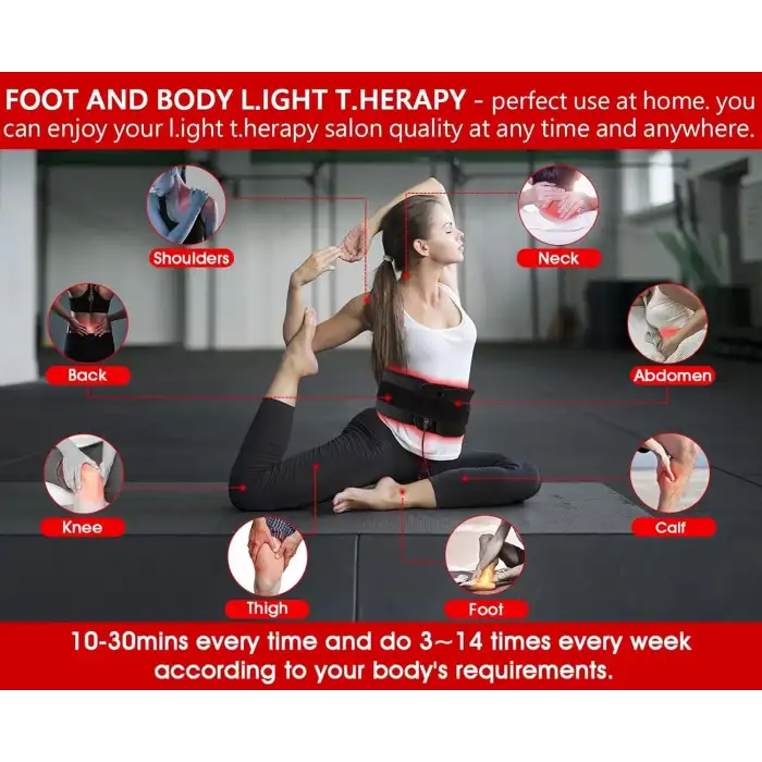 JOBYNA Kırmızı Işık ve Kızılötesi Işık, Ayak veya Vücut için, 640/660nm Kırmızı Işık