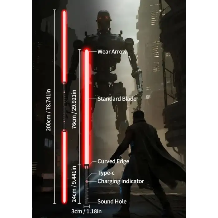 Jvmusaber Metal Kabzalı Işın Kılıcı