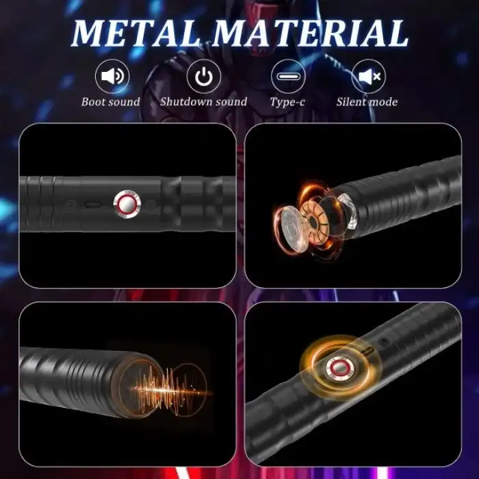 Jvmusaber Metal Kabzalı Işın Kılıcı