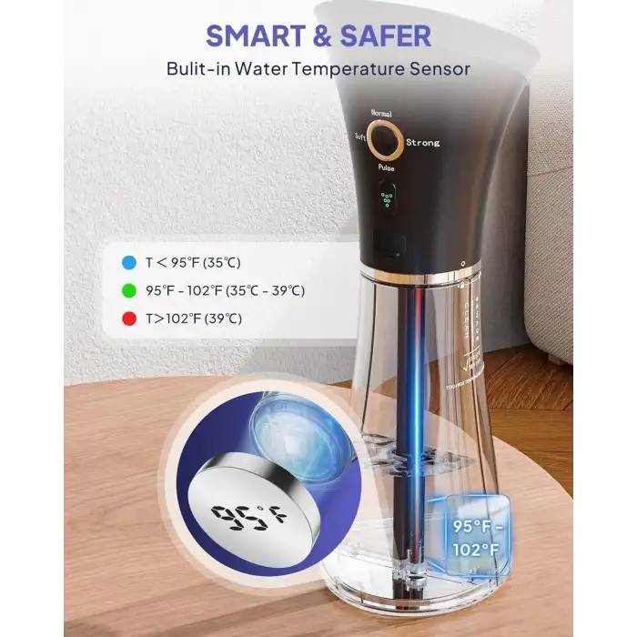 Kaugic Akıllı Su Sıcaklık Sensörü ile Güvenli Kulak Temizleyici - Yarı Saydam