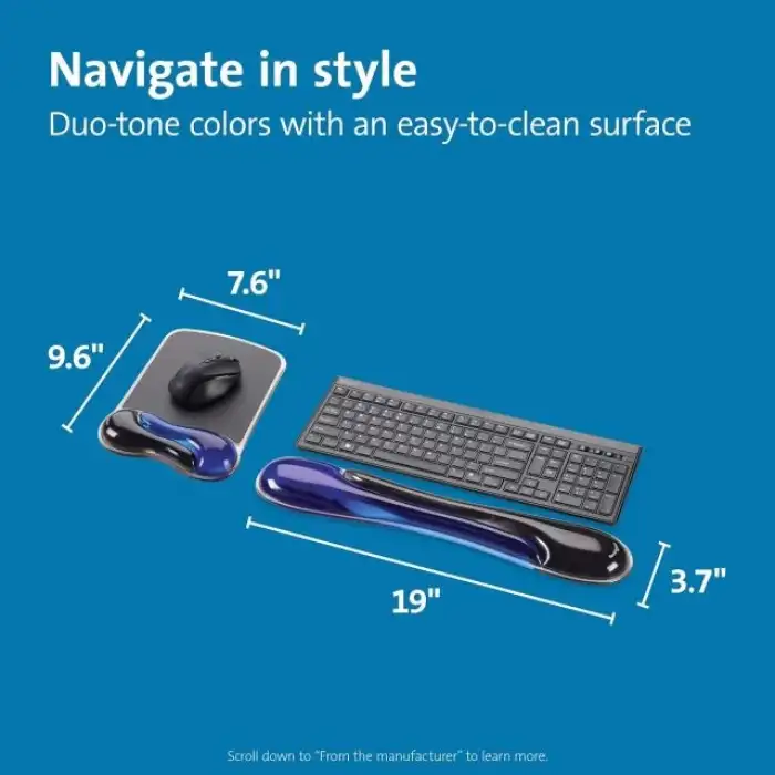 Kensington Duo Jel Fare ve Klavye Bilek Dinlendirme Paketi Seti