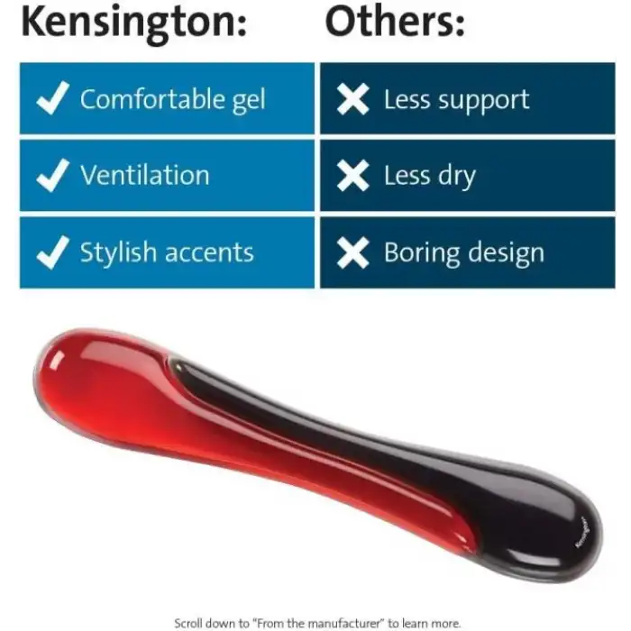 Kensington Duo Jel Fare ve Klavye Bilek Dinlendirme Paketi Seti