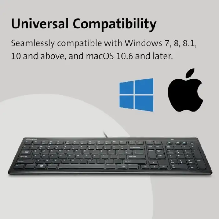 Kensington İnce Tip Kablolu Klavye (K72357ABD)