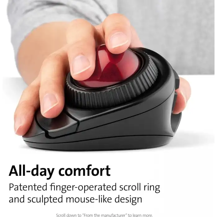 Kensington Orbit Fusion Kablosuz Trackball (K72363WW), Siyah