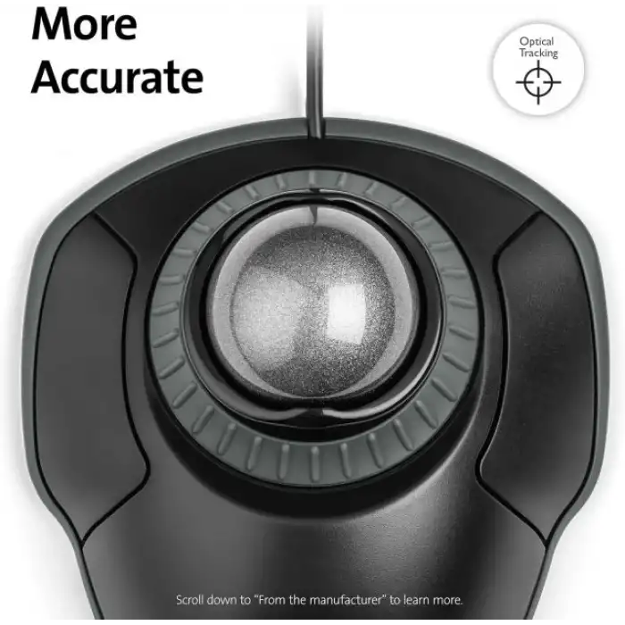 Kensington Orbit Kaydırma Halkalı İztopu Kablolu Mouse