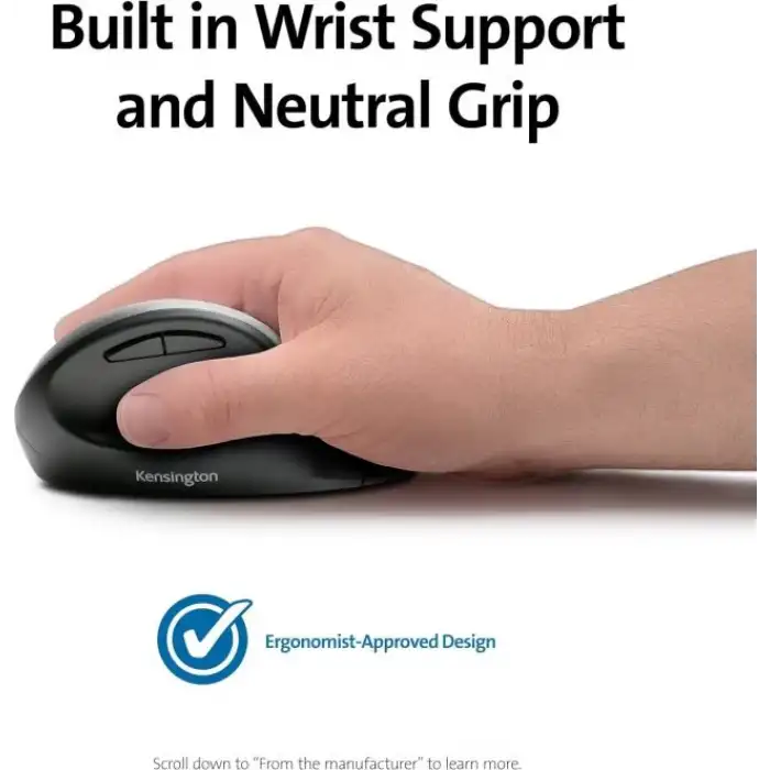 Kensington Pro Fit Ergonomik Kablosuz Fare - Siyah (K75404WW)