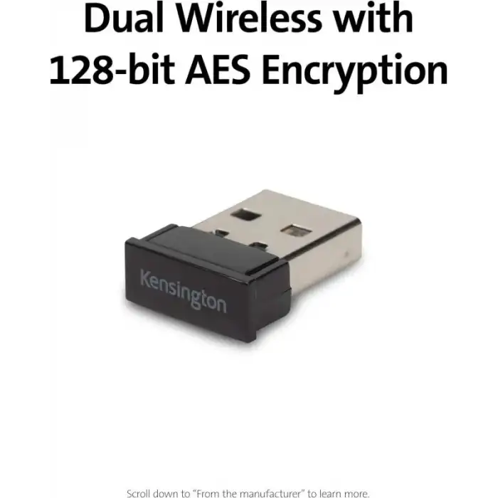 Kensington Pro Fit Ergonomik Kablosuz Fare - Siyah (K75404WW)