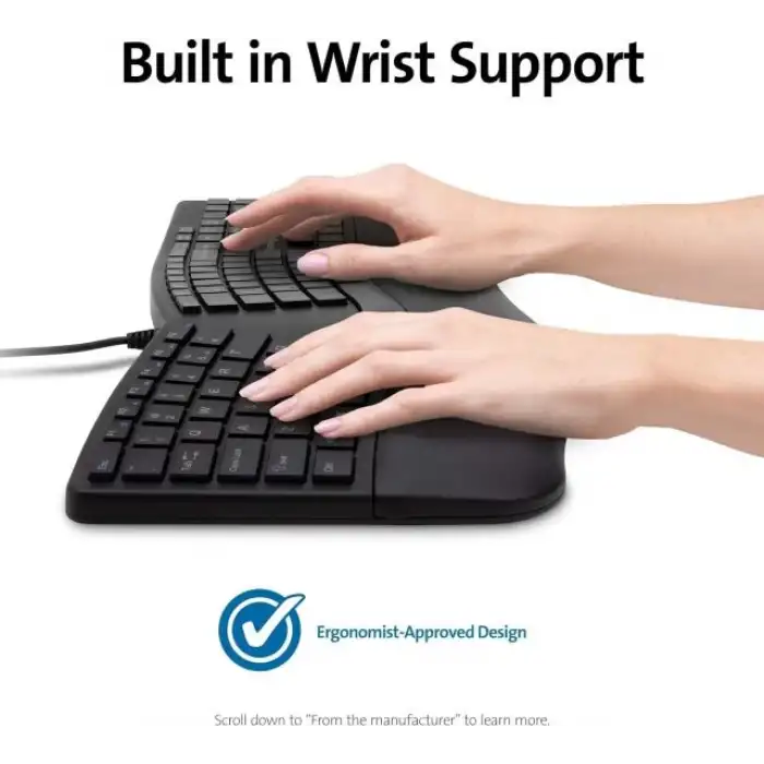 Kensington Pro Fit Ergonomik Kablosuz Klavye (K75402US)