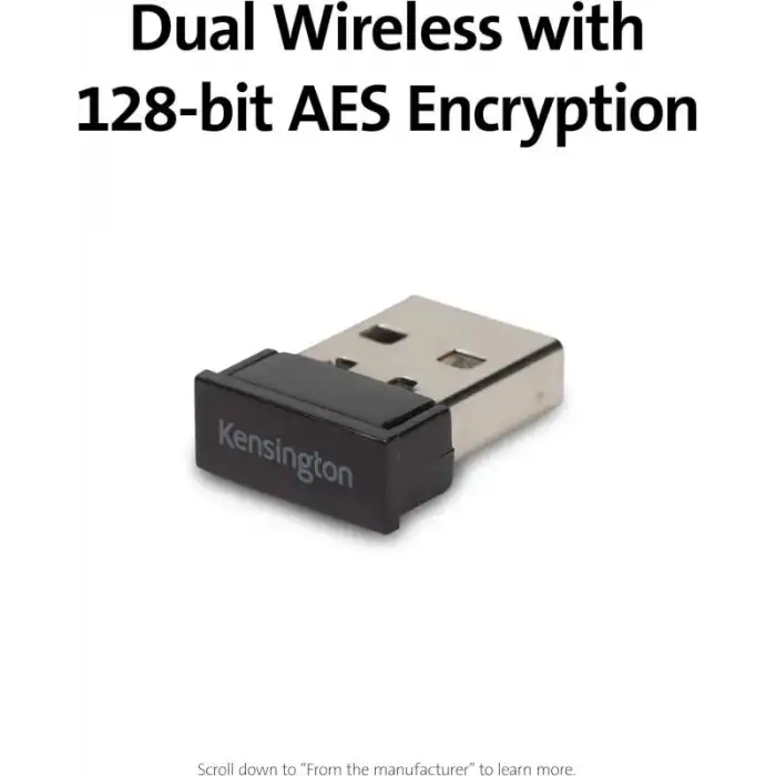 Kensington Pro Fit Ergonomik Kablosuz Klavye (K75406US)