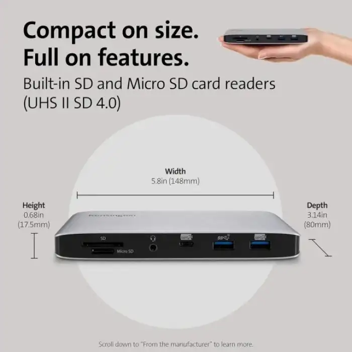 Kensington SD2500T Thunderbolt 3 ve USB-C Bağlantı İstasyonu