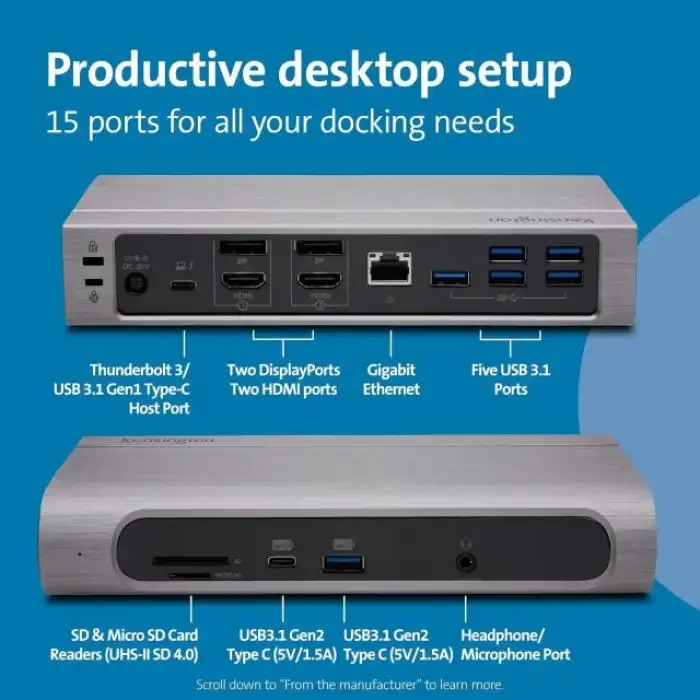 Kensington SD5600T 14ü 1 arada Thunderbolt 3 Bağlantı İstasyonu