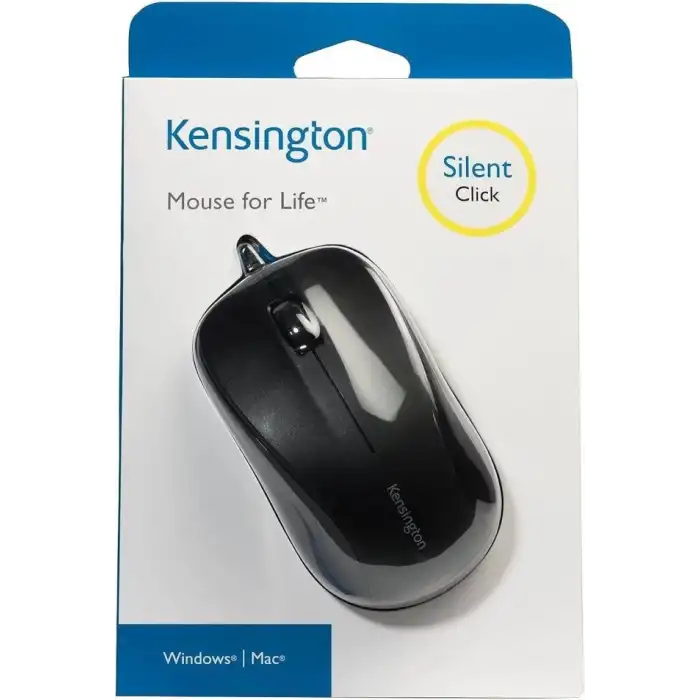 Kensington Sessiz Fare-Ömür Boyu Kablosuz USB Fare - Siyah (K72392US)