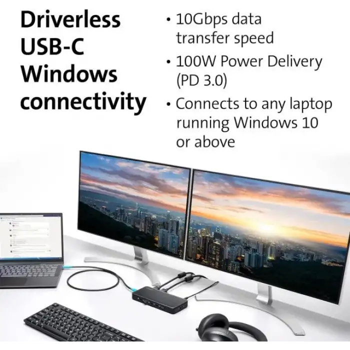 Kensington Üçlü Ekranlı USB-C Bağlantı İstasyonu