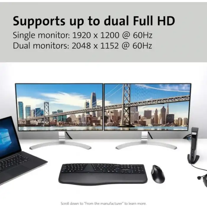 Kensington USB 3.0 Çift Ekran Bağlantı İstasyonu (K33972US)