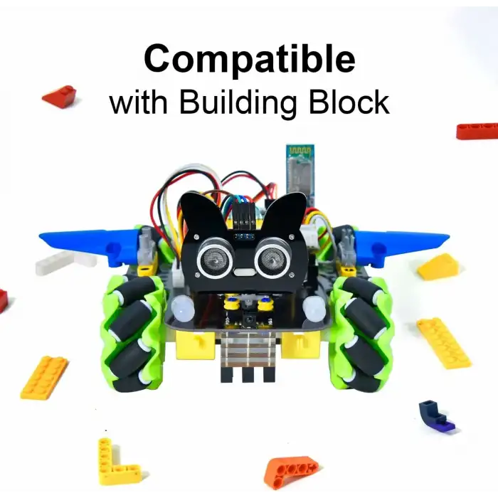 KEYESTUDIO 4WD Mecanum PICO Robot Araba - Raspberry Pi Pico Dahil