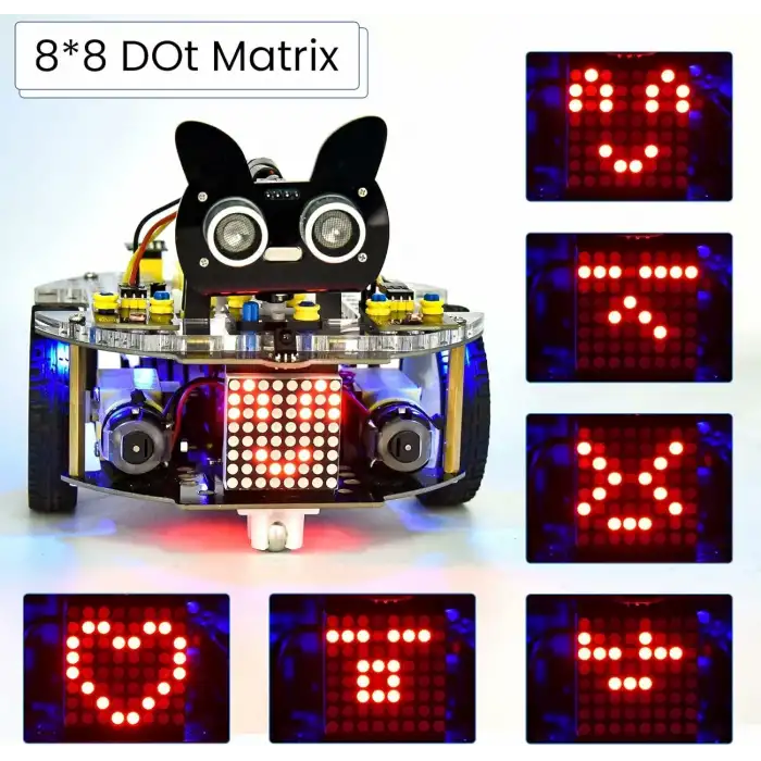 KEYESTUDIO Beetlebot Raspberry Pi PICO için Robot Araba Başlangıç Kiti