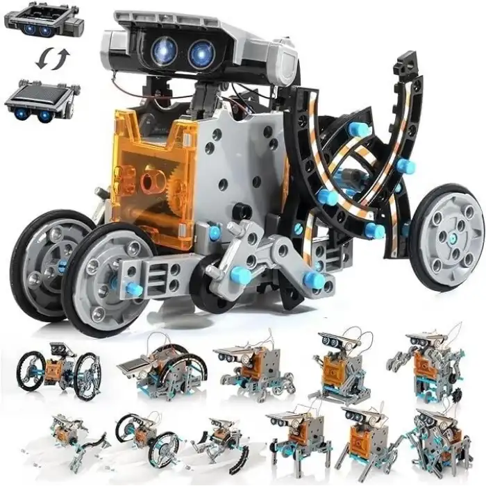 Kidwill Çocuklar İçin 14ü 1 Arada Güneş Enerjili Robot Eğitim Seti
