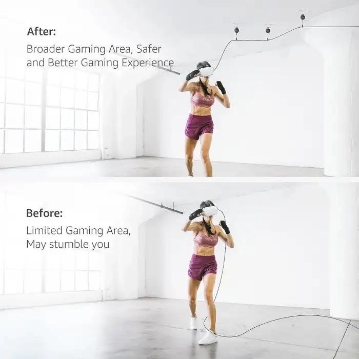 KIWI design VR Kablo Yönetimi, 3 Paket VR Makara Sistemi - Beyaz