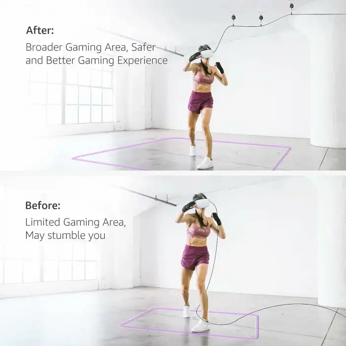 KIWI design VR Kablo Yönetimi, 6 Paket VR Makara Sistemi - Siyah