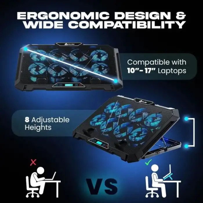 KLIM V8 Oyun Dizüstü Bilgisayar Soğutma Pedi