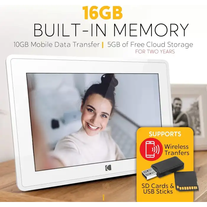Kodak 10 Inc Dokunmatik Ekranlı Dijital Fotoğraf Çerçevesi 16GB Kumandalı