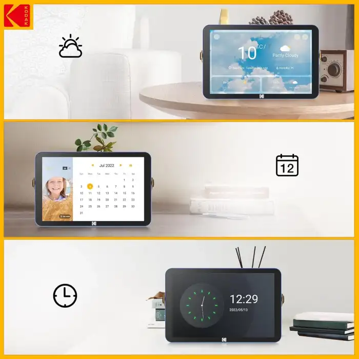 Kodak 10.1 Inc WiFi Dijital Fotoğraf Çerçevesi 1200x800 Dokunmatik Ekran, Mavi
