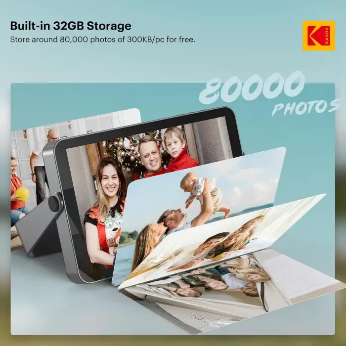 Kodak 10.1 Inc WiFi Dijital Fotoğraf Çerçevesi, 1920x1080, Dokunmatik Ekran