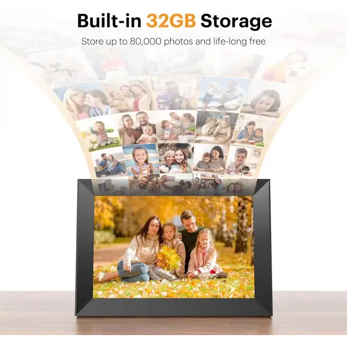 Kodak 10.1 Inc WiFi Dijital Resim Çerçevesi, 1280x800 HD IPS Dokunmatik Ekran