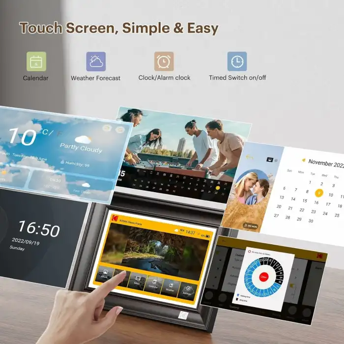Kodak 10.1 Inc WiFi Dijital Resim Çerçevesi - 1920x1200 HD Dokunmatik Ekran