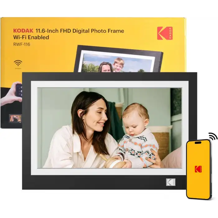 Kodak 11.6 Inc WiFi Dijital Fotoğraf Çerçevesi, 1366x768 HD IPS Dokunmatik Ekran