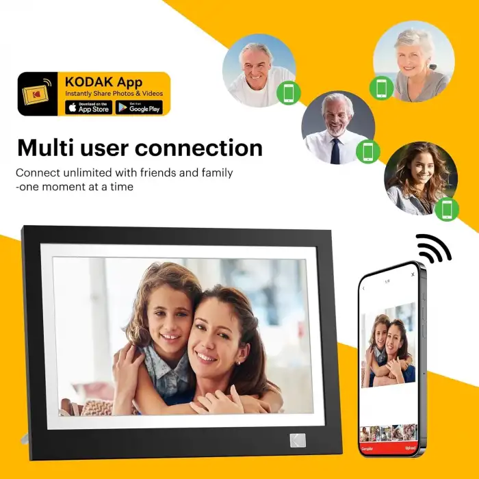 Kodak 11.6 Inc WiFi Dijital Fotoğraf Çerçevesi, 1366x768 HD IPS Dokunmatik Ekran