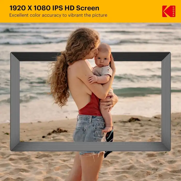 Kodak 15.6 Inc WiFi Dijital Fotoğraf Çerçevesi 1920x1080 HD IPS Dokunmatik Ekran