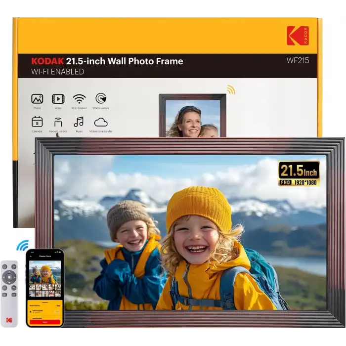 Kodak 21.5 Inc WiFi Dijital Fotoğraf Çerçevesi 1920x1080 FHD IPS Ekran Kumandalı