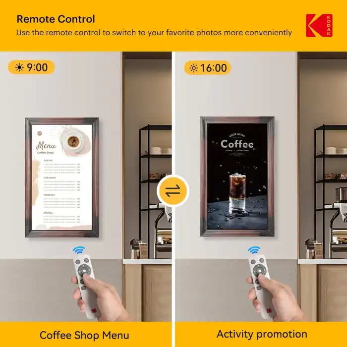 Kodak 21.5 Inc WiFi Dijital Fotoğraf Çerçevesi 1920x1080 FHD IPS Ekran Kumandalı