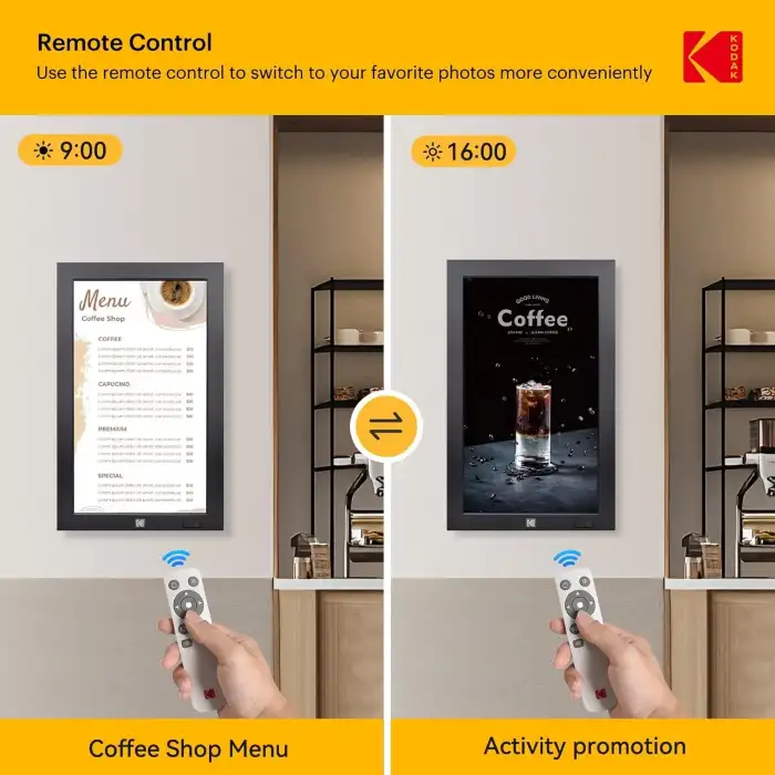 KODAK 23.8 Inc WiFi Dijital Fotoğraf Çerçevesi, 1920x1080 FHD IPS Ekran