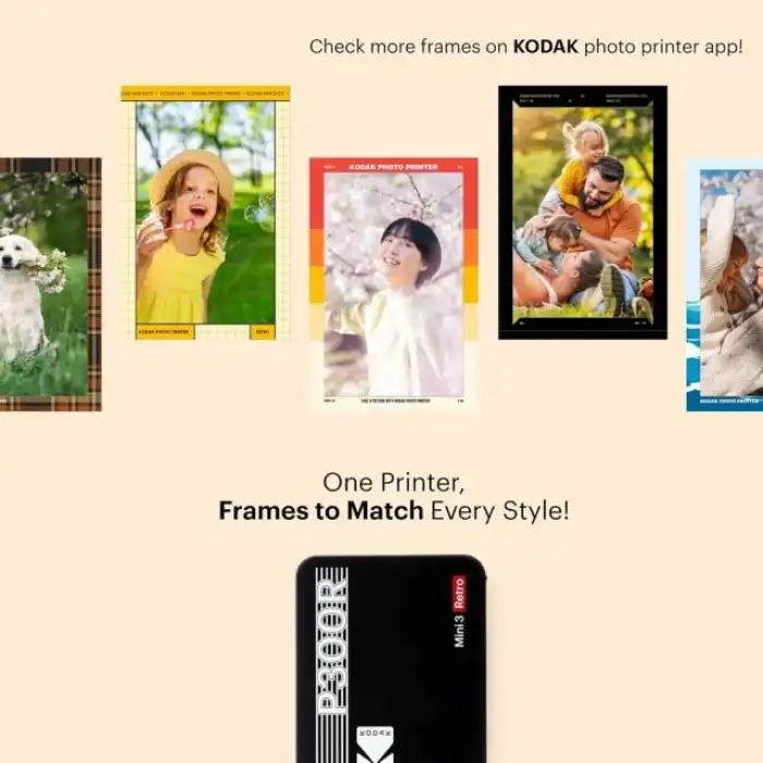 KODAK Mini 3 Retro 4PASS Taşınabilir Fotoğraf Yazıcısı